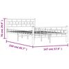 vidaXL Bettgestell Wei&szlig; Metall 140&times;200 cm