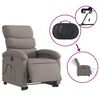 vidaXL Elektrischer Massagesessel mit Aufstehhilfe Taupe Stoff