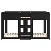 vidaXL Etagenbett f&uuml;r Kinder Schwarz Eichen-Optik 80 x 200 cm
