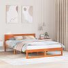 vidaXL Bettrahmen Wachsbraun 160 x 200 cm Massives Kiefernholz