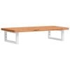 vidaXL Waschbeckenregal Wandmontage Stahl und Massivholz Buche