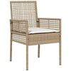 vidaXL Garten Essgruppe 11 pcs Beige Poly-Rattan