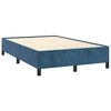 vidaXL Boxspringbett mit Matratze & LED Dunkelblau 120x190 cm Samt