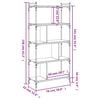 vidaXL B&uuml;cherregal 5 B&ouml;den Sonoma-Eiche 76x32x158 cm Holzwerkstoff