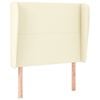 vidaXL Kopfteil mit Ohren Creme 83x23x118/128 cm Kunstleder