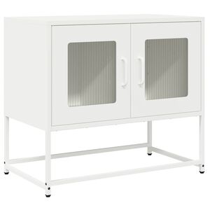 vidaXL TV-Schrank Wei&szlig; 68x39x60,5 cm Kaltgewalzter Stahl