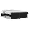 vidaXL Bettgestell Schwarz 120x200 cm Holzwerkstoff und Metall