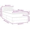 vidaXL Boxspringbett mit Matratze Dunkelgrau 80x220 cm Samt