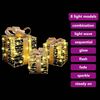 vidaXL Geschenkbox mit 60 LEDs 3 pcs Warmwei&szlig; 20 x 20 x 20 cm PET