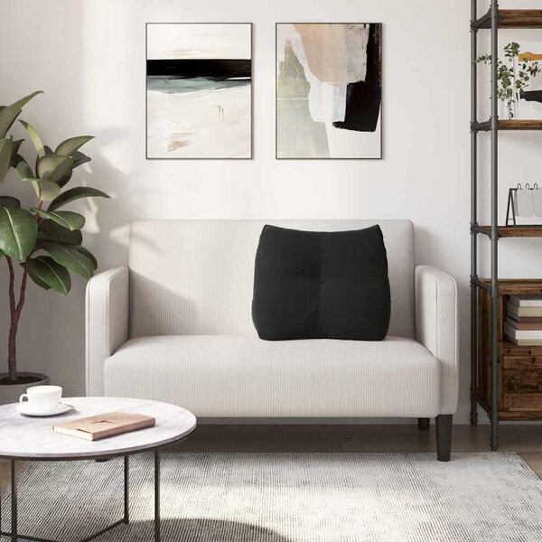 vidaXL R&uuml;cken Kissen Schwarz 60 x 24 x 50 cm Samt