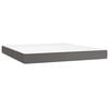 vidaXL Boxspringbett mit Matratze Grau 180x200 cm Kunstleder