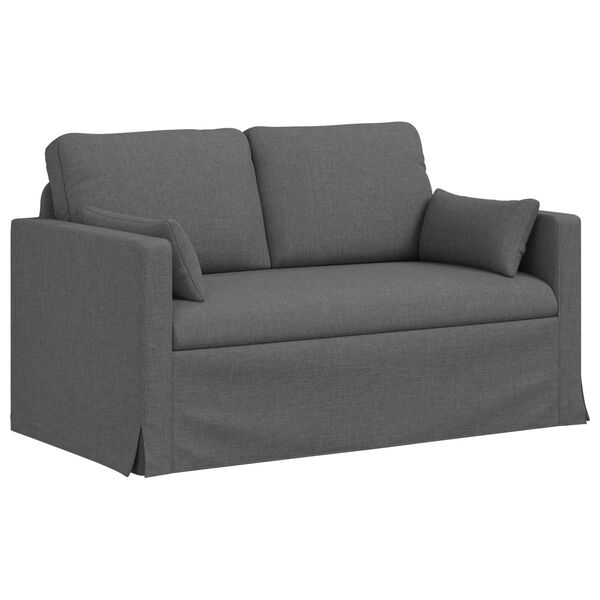 vidaXL Sofa 120cm Dunkelgrau Metall