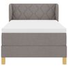 vidaXL Boxspringbett mit Matratze mit Kopfteil Taupe 90 x 200 cm Stoff