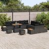 vidaXL Gartensofa-set 13 pcs Schwarz Poly-Rattan