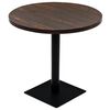 vidaXL Bistrotisch MDF und Stahl Rund 80&times;75 cm Dunkle Esche