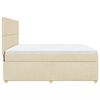 vidaXL Boxspringbett mit Matratze Creme 180x200 cm Stoff