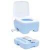 vidaXL Camping-Toilette Helles Blau und Weiß 41,5 x 36,5 x 30 cm