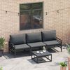 vidaXL Garten-Sofa-Set 4 pcs Anthrazit Stahl