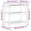 vidaXL Pflanztisch mit Ablagen Wei&szlig; 82,5x45x86,5 cm Massivholz Kiefer
