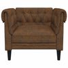 vidaXL Chesterfield Sofa Stuhl mit Kissen Braun 78,5 x 74,5 x 74,5 cm