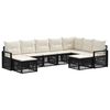 vidaXL Gartensofa-set 9 stk. Schwarz Poly-Rattan