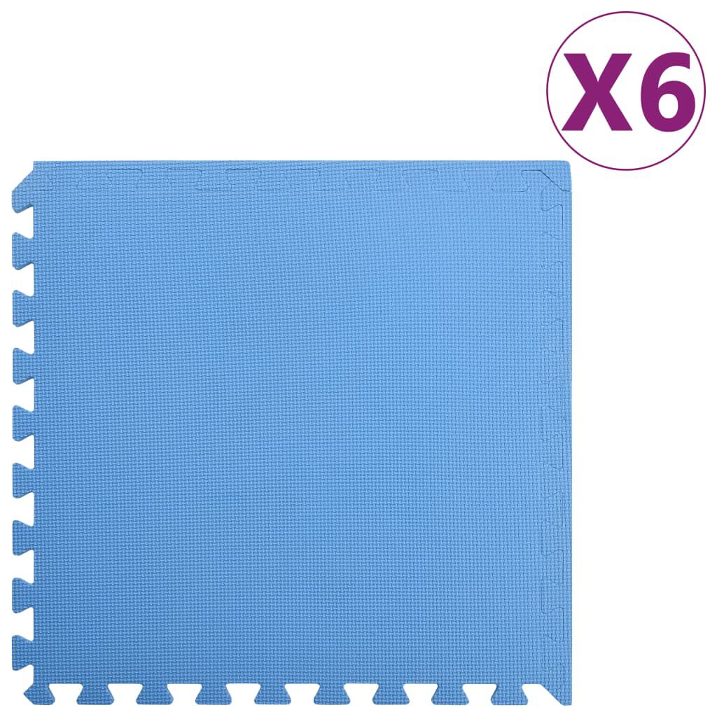 Bodenmatten 6 Stk 2 16 M² Eva-schaum blau for sale online 