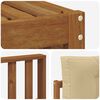 vidaXL Outdoor-Sofagarnitur mit Kissen 6 pcs Natur und Beige