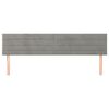 vidaXL Kopfteile Hellgrau 200x5x78/88 cm Samt
