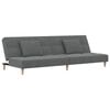 vidaXL Schlafsofa 2-Sitzer mit 2 Kissen Dunkelgrau Stoff