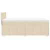 vidaXL Boxspringbett mit Matratze Creme 90x200 cm Stoff