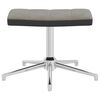 vidaXL Relaxsessel mit Hocker Hellgrau Samt und PVC