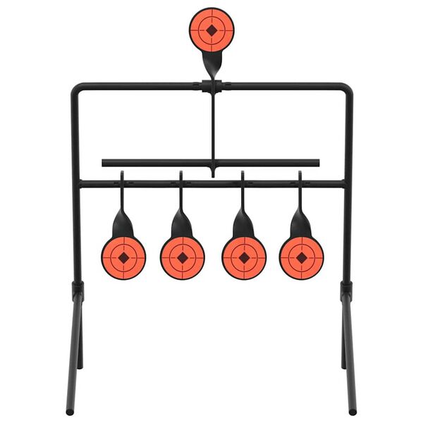 vidaXL Zurücksetzbares Ziel Schwarz 40 x 34 x 53 cm Stahl