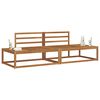 vidaXL Outdoor-Sofagarnitur 2 St&uuml;ck Natur 230,5 x 83 x 73 cm
