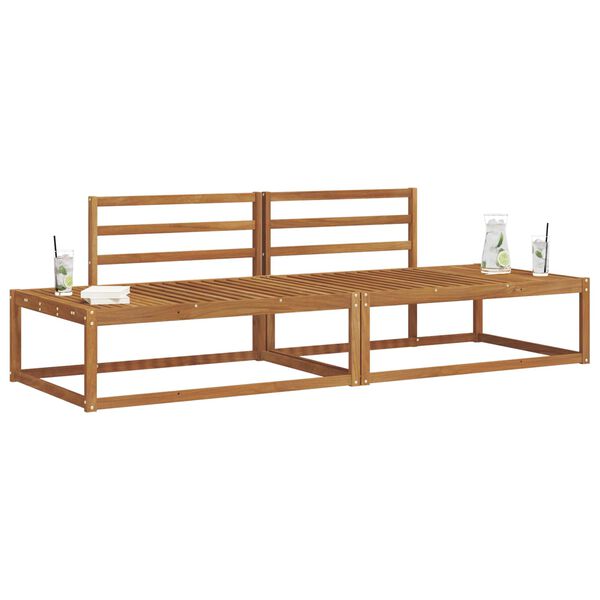 vidaXL Outdoor-Sofagarnitur 2 St&uuml;ck Natur 230,5 x 83 x 73 cm