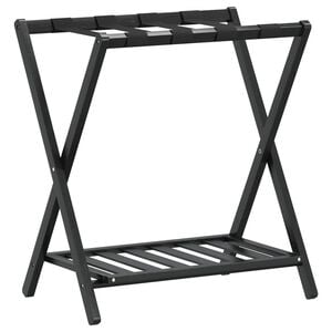 vidaXL Gep&auml;ckablage Schwarz 68x38x58 cm Bambus