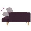 vidaXL Schlafsofa 2-Sitzer mit 2 Kissen & Hocker Lila Stoff