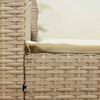 vidaXL Gartensofa mit Kissen Beige Poly Rattan