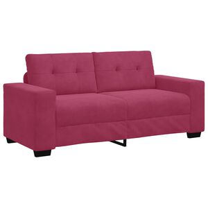 vidaXL Zweisitzer-Sofa Weinrot 140 cm Samt