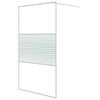 vidaXL Duschwand f&uuml;r Begehbare Dusche Wei&szlig; 115x195 cm ESG-Klarglas