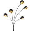 vidaXL Stehlampe 200 cm 5 x E14 Schwarz und Golden