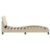 vidaXL Bettgestell ohne Matratze "Hanko" Creme 90x190 cm Stoff