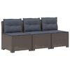 vidaXL 3-Sitzer Garten Sofa mit Kissen Rattan-Look 3-Sitzer PP