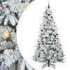 vidaXL K&uuml;nstlicher klappbarer Weihnachtsbaum Wei&szlig; 240 cm PE und PVC