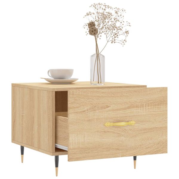 vidaXL Couchtisch Sonoma-Eiche 50x50x40 cm Holzwerkstoff