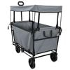 vidaXL Klapp-Handwagen Grau 105 x 56,5 x 116 cm Oxford-Stoff