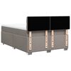 vidaXL Boxspringbett mit Matratze Taupe 140x190 cm Stoff