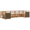vidaXL Ecksofa Set 6 pcs Natur Massivholz Akazie