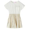 vidaXL Kinderkleid mit Kurzen &Auml;rmeln Ecru 104