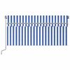 vidaXL Markise Manuell Einziehbar mit Rollo 3,5x2,5m Blau & Wei&szlig;