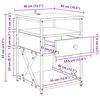 vidaXL Nachttisch mit Schubladen Altholz 40 x 42 x 55 cm Holzwerkstoff